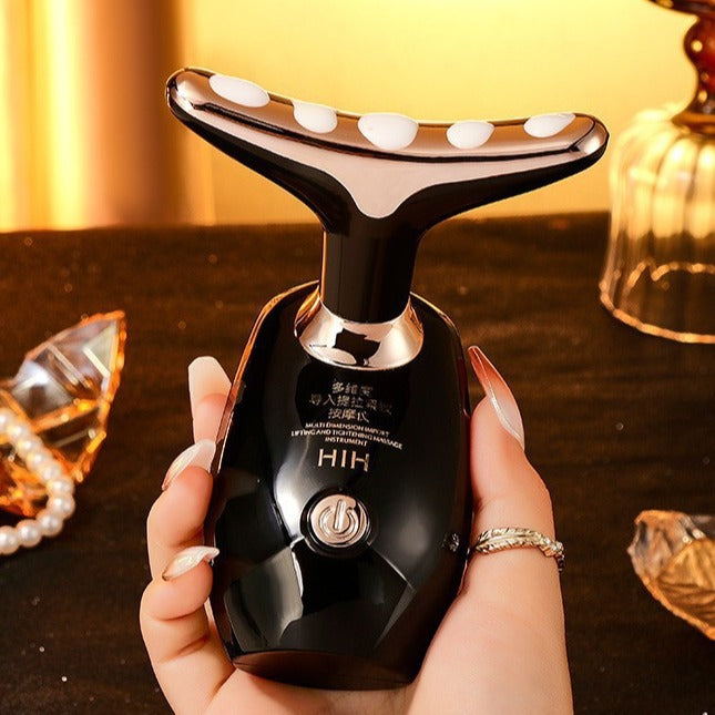 Electric Facial Beauty Massager - Black Gold