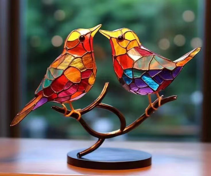 Birds on Branch Decorative Figurine - Office/Entrance