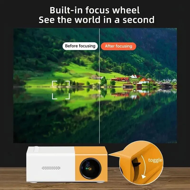 Mini Portable Projector for Home Theater - Smart TV