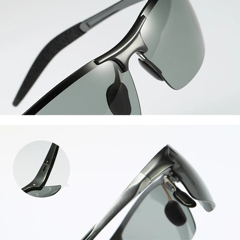 Automatic color-changing polarized sunglasses