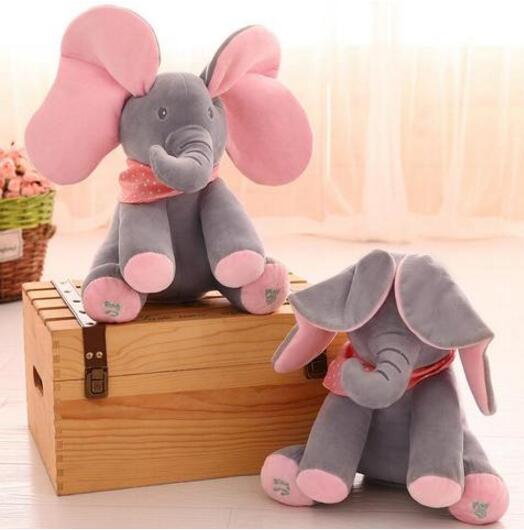 Peek-A-Boo Singing Elephant Plush Toy