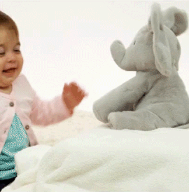 Peek-A-Boo Singing Elephant Plush Toy
