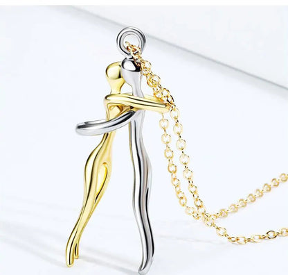 Hug Pendant Necklace – Stylish Couple Jewelry