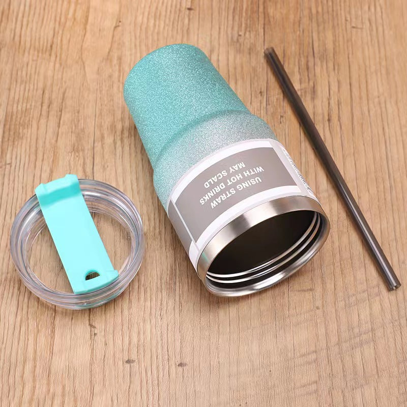 Stainless Steel Water Bottle with Straw - Tumbler
