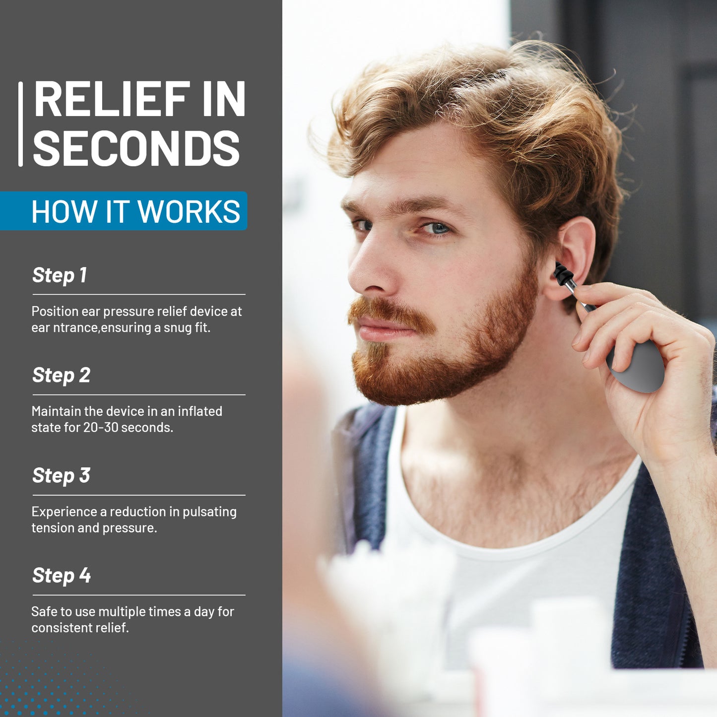 Portable Silicone Ear Pressure Regulator
