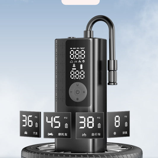 Mini Portable Smart Air Pump with Digital Display for Car, Motorcycle, Bike & Ball