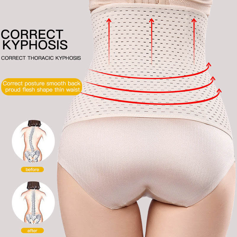 Breathable plastic belt body shaping