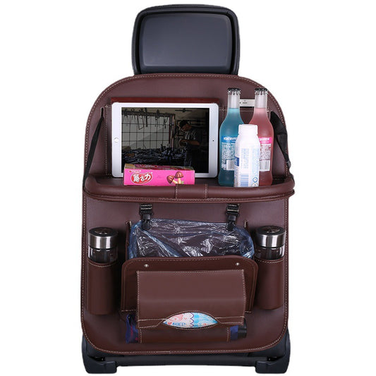 Multifunctional Car Seat Back Organizer with Foldable Table