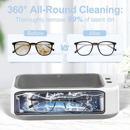 3-in-1 Ultrasonic Cleaner for Dentures, Glasses & Jewelry
