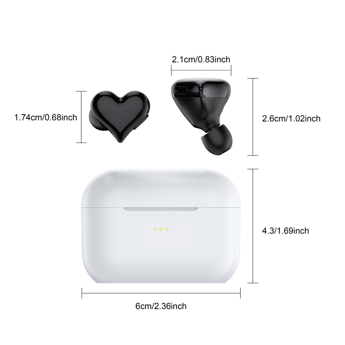 Heart-Shaped Bluetooth Wireless Headphones - New Design