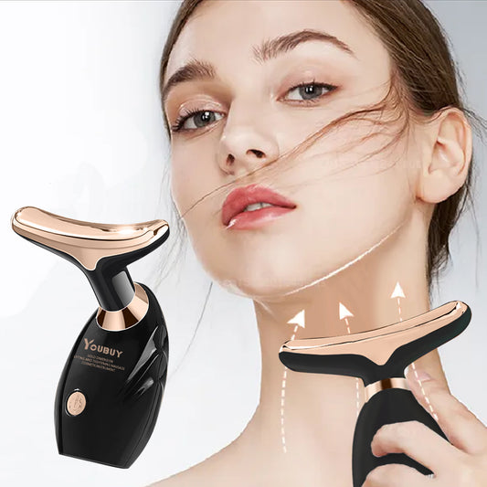 Electric Facial Beauty Massager - Black Gold