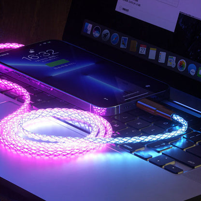 RGB Type C Cable - 3-in-1 66W 6A