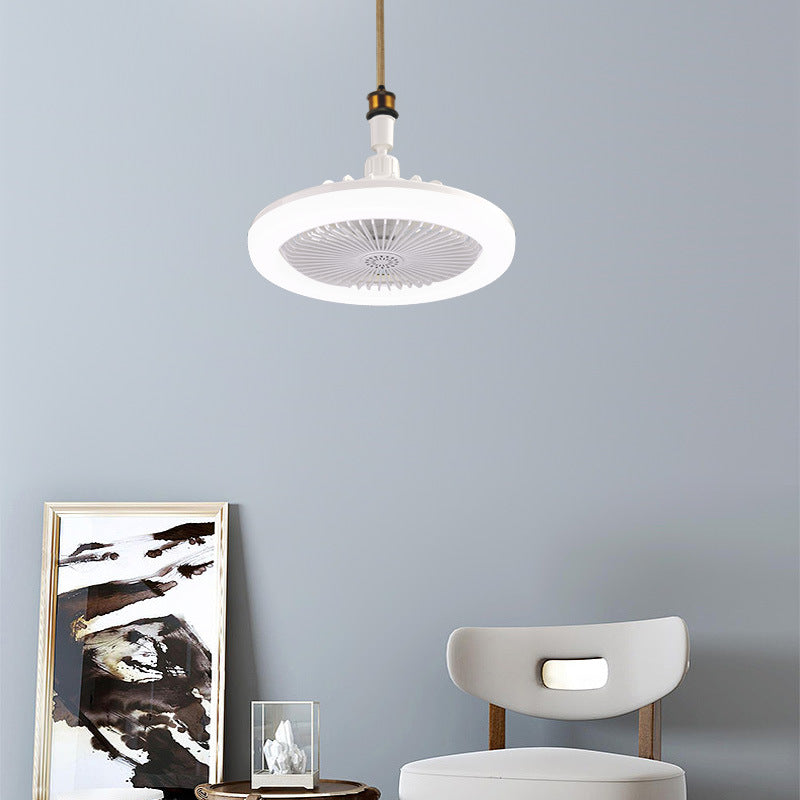 Modern Invisible Ceiling Fan with Lamp - Bedroom