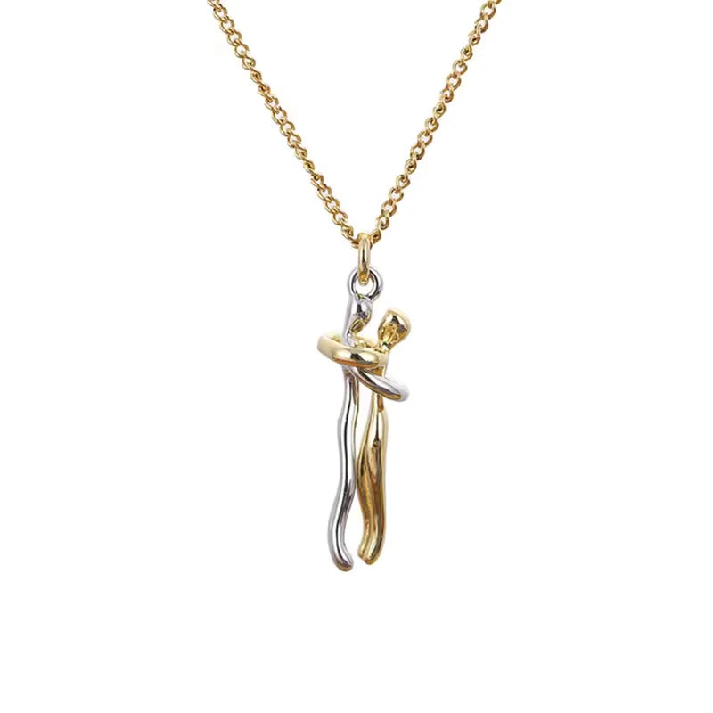 Hug Pendant Necklace – Stylish Couple Jewelry
