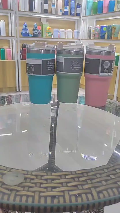 Stainless Steel Water Bottle with Straw - Tumbler