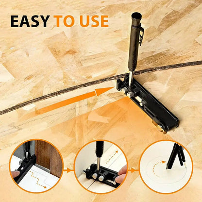 Multifunction Woodworking Scriber Compass Tool