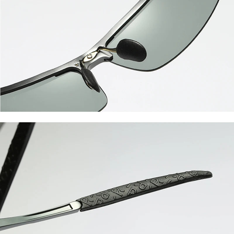 Automatic color-changing polarized sunglasses
