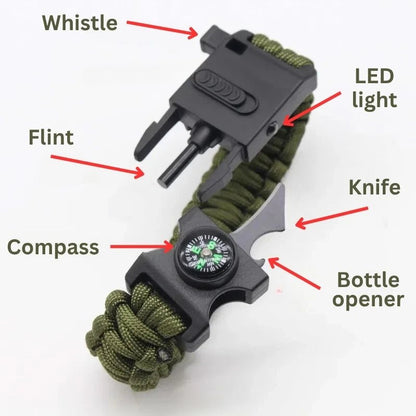 Multifunctional 7‑Core Paracord Bracelet