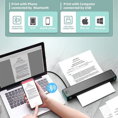 Portable Mini Thermal Printer for Office Use